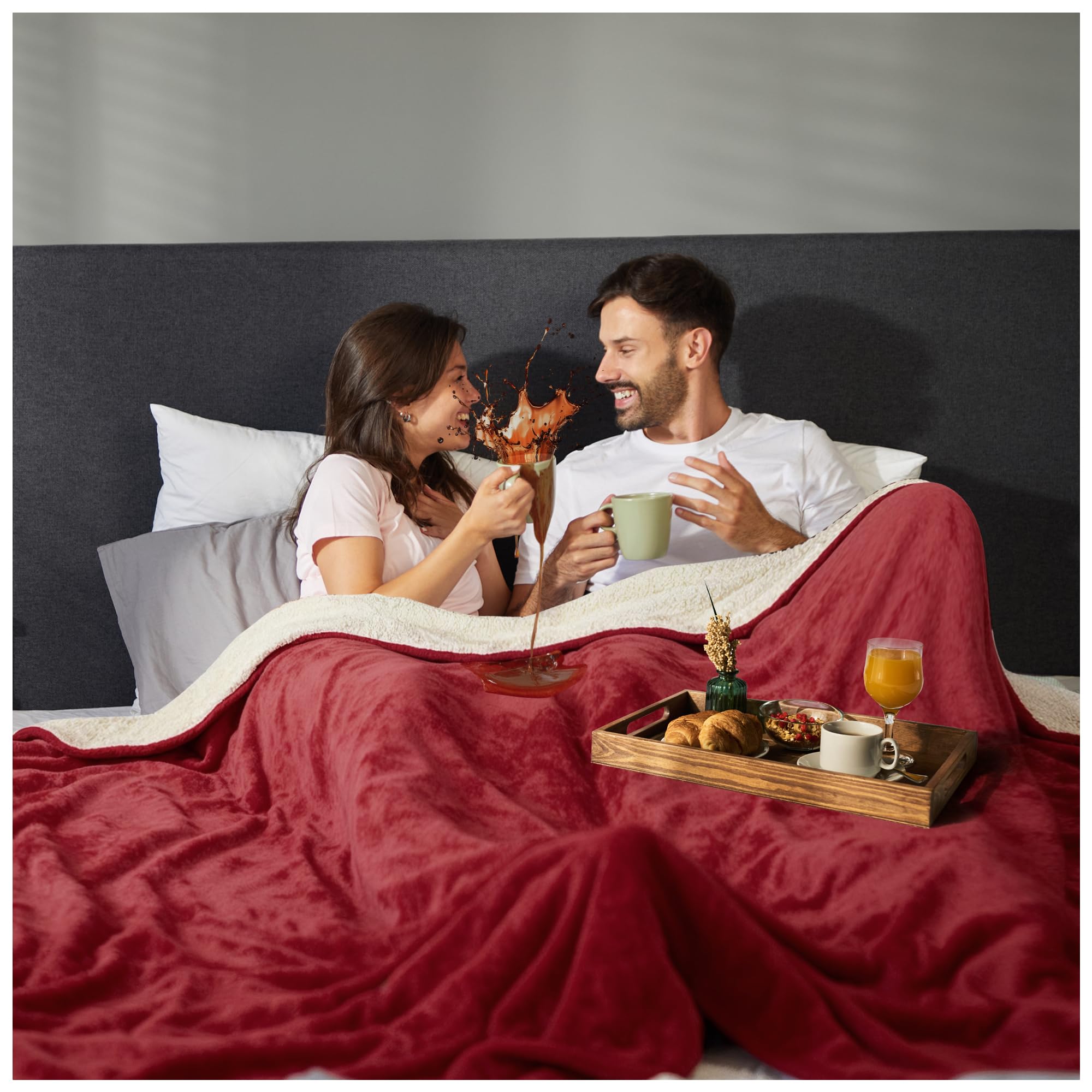 Sacred Weapon Sherpa Fleece Waterproof Love Blanket - Plush, Warm & Machine Washable - For Couples, Intimacy, Babies, Couples, Intimacy, Pets & Cold Weather Comfort