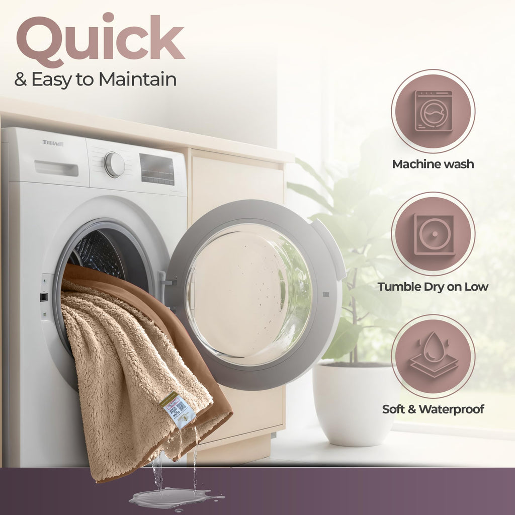 Sacred Weapon Sherpa Fleece Waterproof Love Blanket - Plush, Warm & Machine Washable - For Couples, Intimacy, Babies, Couples, Intimacy, Pets & Cold Weather Comfort