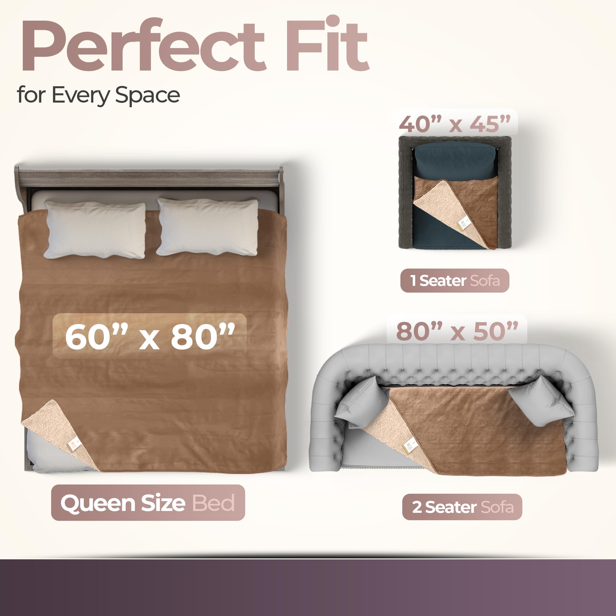 Sacred Weapon Sherpa Fleece Waterproof Love Blanket - Plush, Warm & Machine Washable - For Couples, Intimacy, Babies, Couples, Intimacy, Pets & Cold Weather Comfort