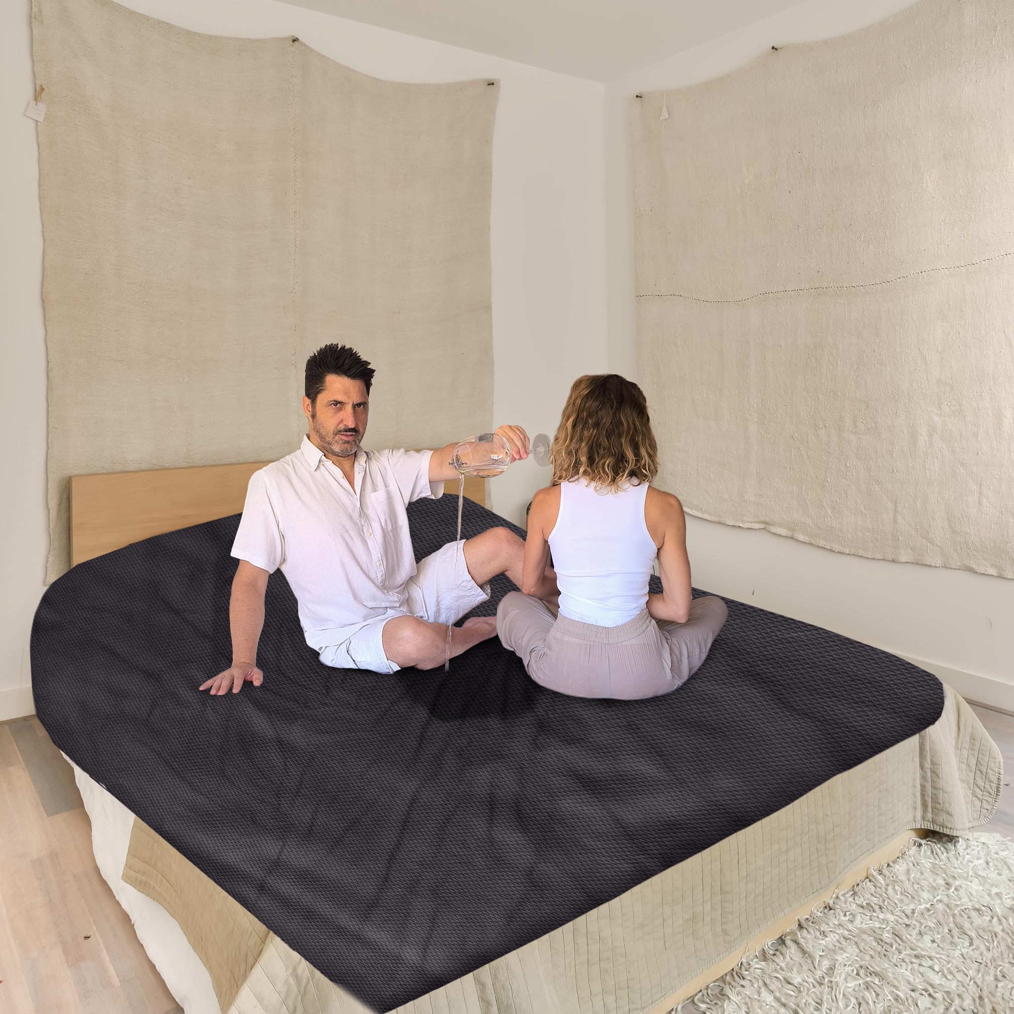 Sacred Weapon Eco-Friendly Bamboo Waterproof Cooling Blanket - Sustainable, Non-Toxic & Machine Washable - For Couples,  Free-Bleeding, Intimacy, Incontinence, Pets & Baby Protection