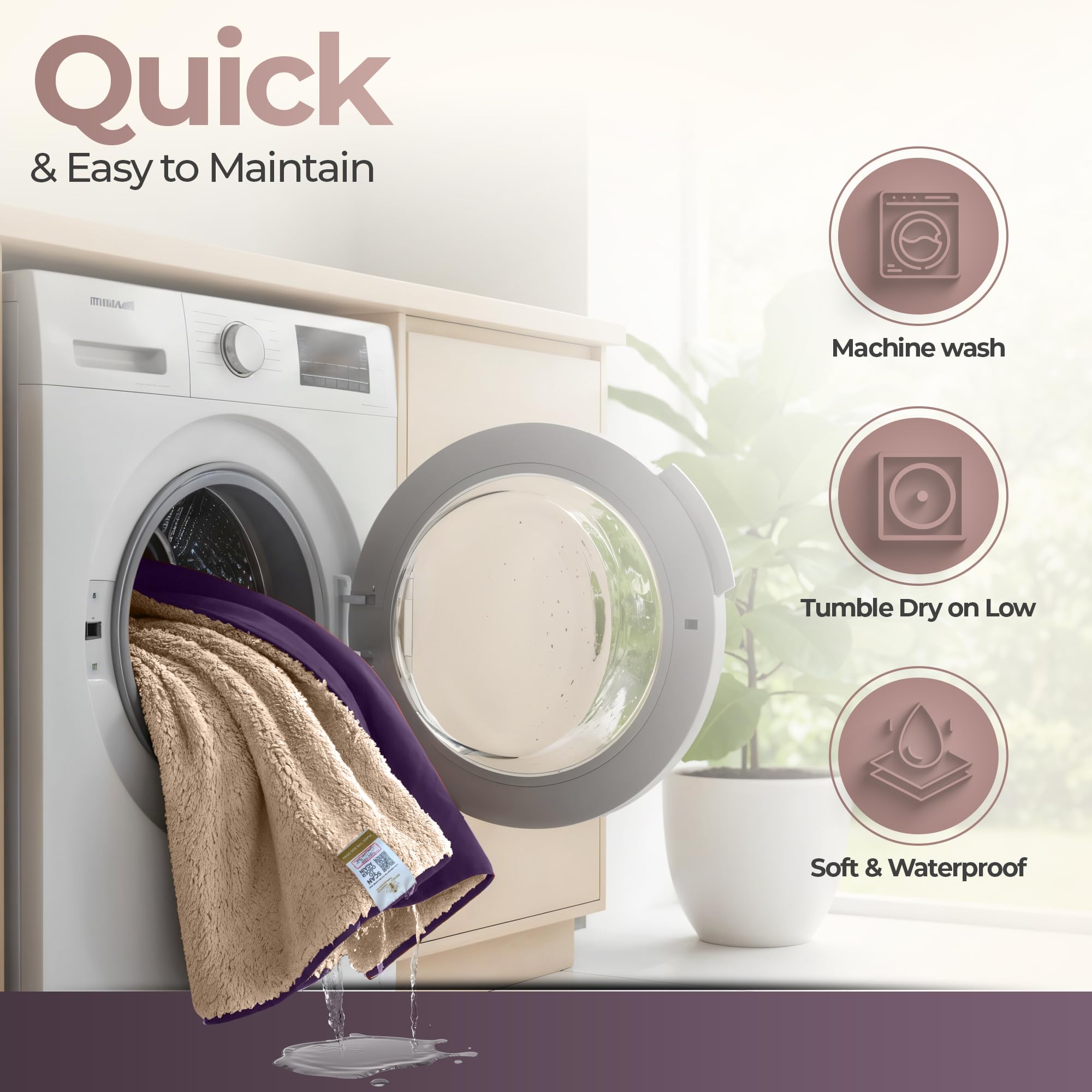 Sacred Weapon Sherpa Fleece Waterproof Love Blanket - Plush, Warm & Machine Washable - For Couples, Intimacy, Babies, Couples, Intimacy, Pets & Cold Weather Comfort