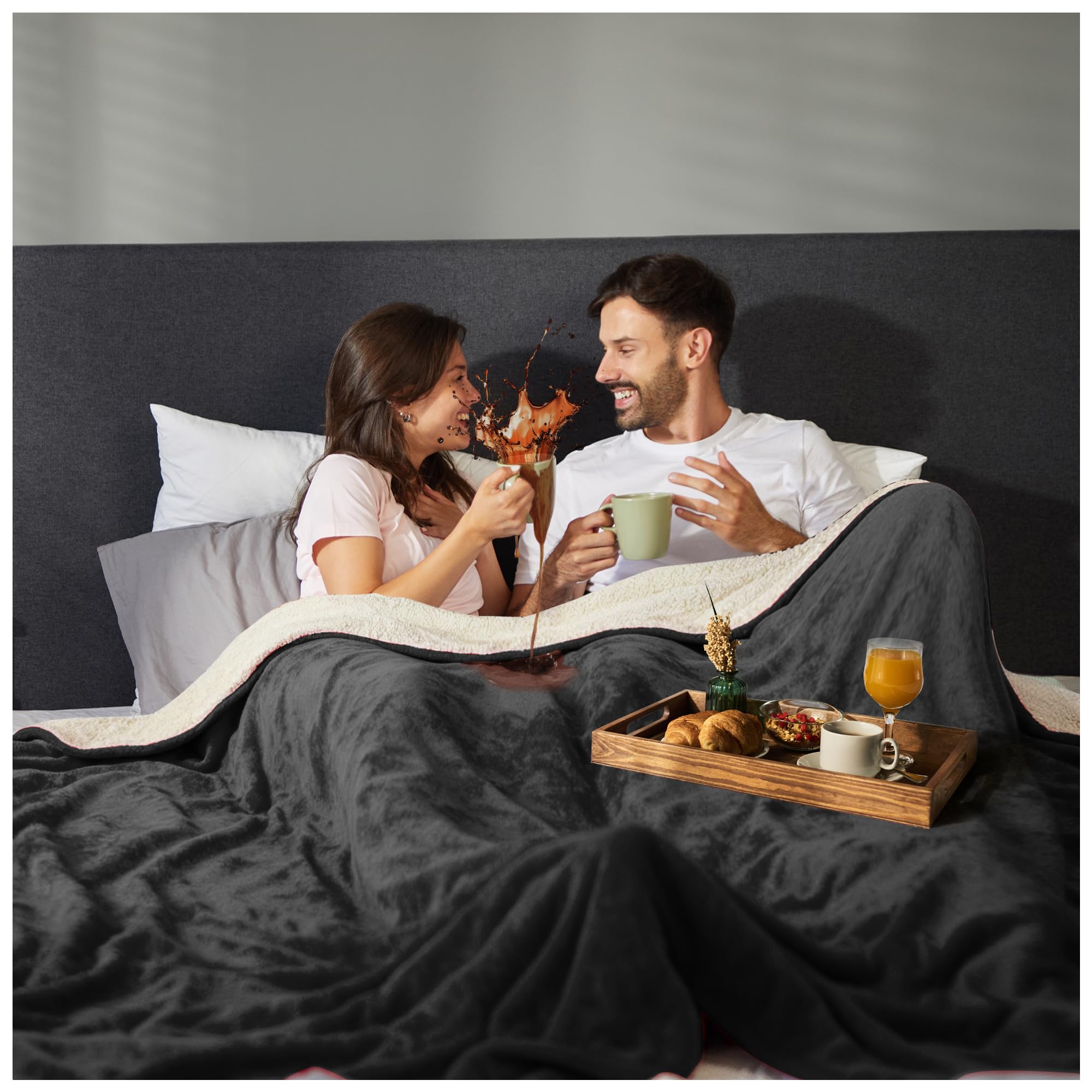 Sacred Weapon Sherpa Fleece Waterproof Love Blanket - Plush, Warm & Machine Washable - For Couples, Intimacy, Babies, Couples, Intimacy, Pets & Cold Weather Comfort