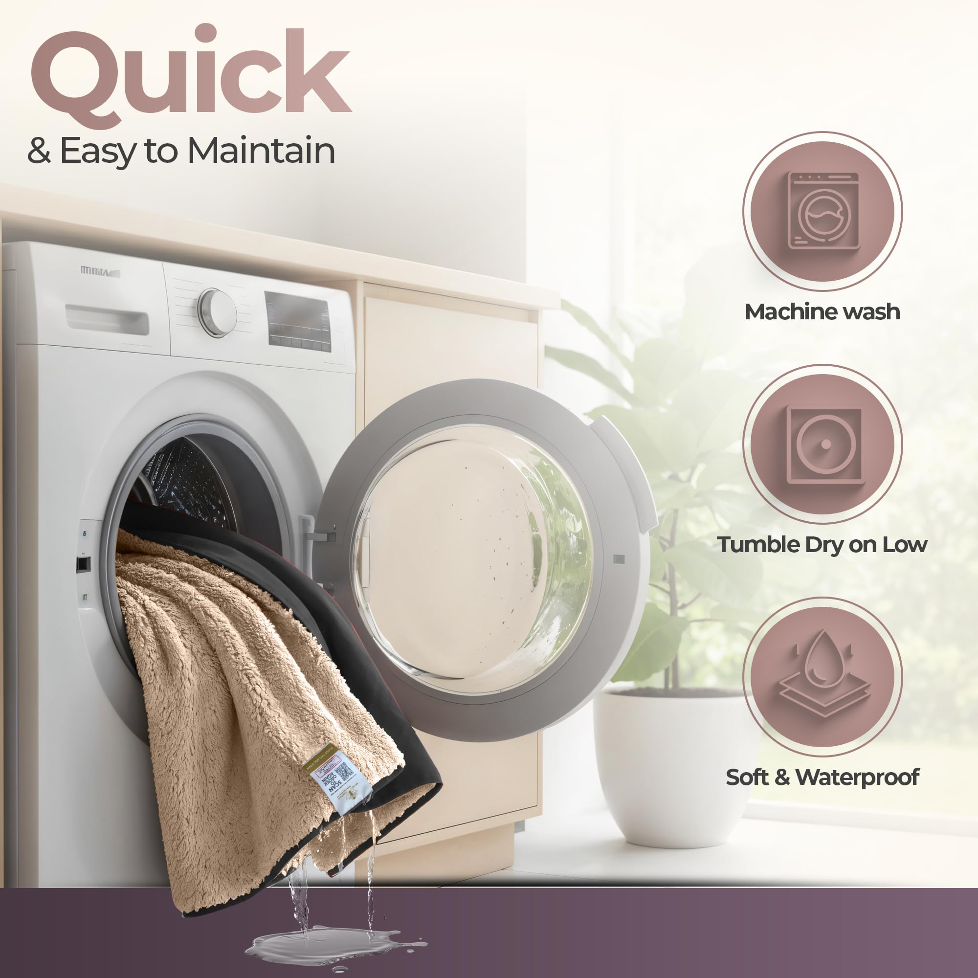 Sacred Weapon Sherpa Fleece Waterproof Love Blanket - Plush, Warm & Machine Washable - For Couples, Intimacy, Babies, Couples, Intimacy, Pets & Cold Weather Comfort