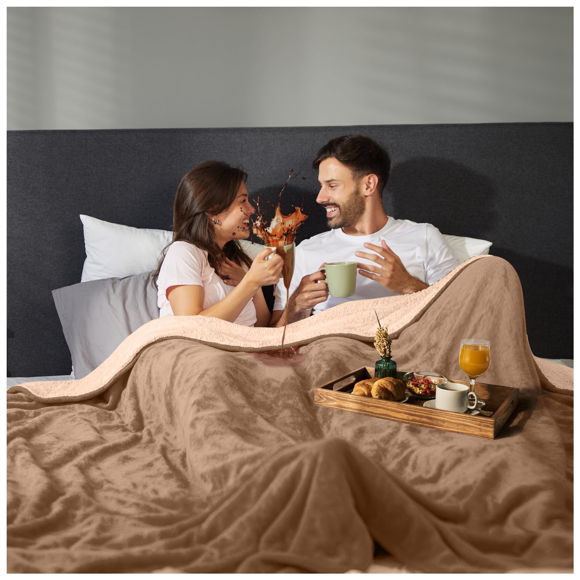 Sacred Weapon Sherpa Fleece Waterproof Love Blanket - Plush, Warm & Machine Washable - For Couples, Intimacy, Babies, Couples, Intimacy, Pets & Cold Weather Comfort