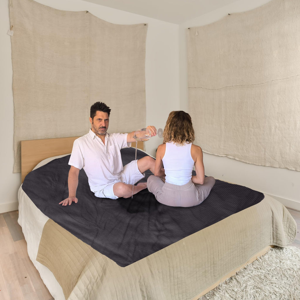 Sacred Weapon Eco-Friendly Bamboo Waterproof Cooling Blanket - Sustainable, Non-Toxic & Machine Washable - For Couples,  Free-Bleeding, Intimacy, Incontinence, Pets & Baby Protection